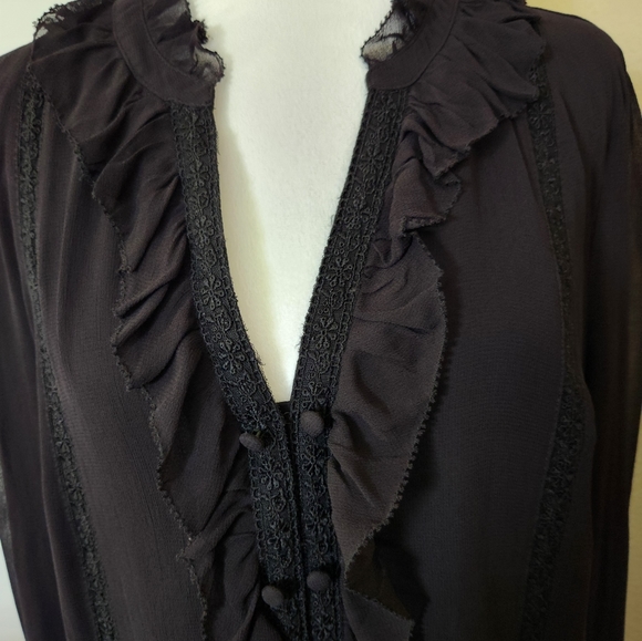 NEW NWT Laia Anthropologie Black Top Size XL - Picture 6 of 9